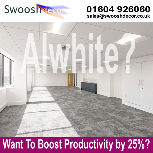 All white office painting